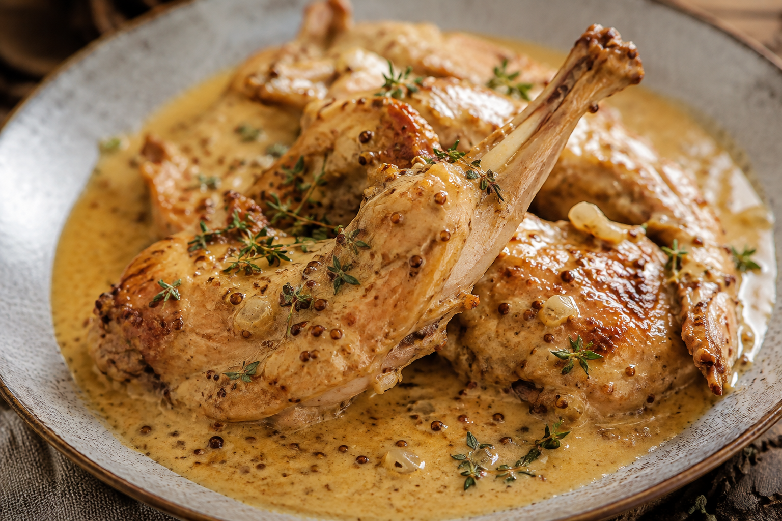 Lapin à la moutarde
